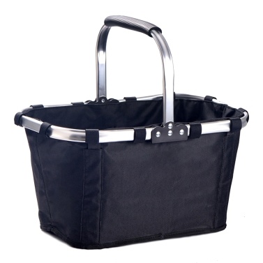 Insulated Grocery Basket Collapsible Portable Detachable Market Basket Picnic Basket Eco-friendly Zippered Compartment Heavy Duty Large Capacity Thermal Oxford Fabric Aluminum Frame Shopping Basket
