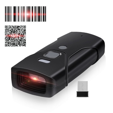 Portable Handheld Barcode Scanner Wired+2.4G+BT Three-mode Connection Support One-dimensional Barcode/QR Code Fast Scanning