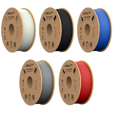 Creality Hyper PLA Filament White+Black+Blue+Red+Grey 5 Rolls