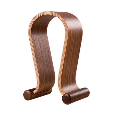 Wooden Walnut Wood Headphone Gaming Headset Display Stand Holder HangerBlack Walnut