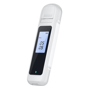Portable Alcohol Detector Handheld Non-Contact Breath Blow Tester with LED Display Screen 3-color Indicator Light Black(%BAC)