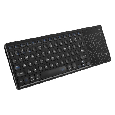 Wireless Dual-mode Keyboard 2.4G/BT Wireless Connection Ergonomic Design with Touchpad Wide Compatibility