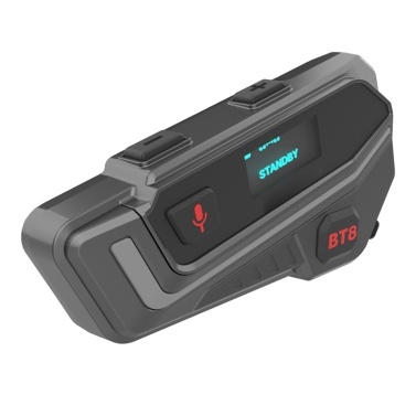 Motorcycle BT Headset, Motorcycle Helmet Intercom, BT 5.1 High-clear HIFI Stereo Speaker, Multi-line Group Internal Call, Intelligent Noise Reduction, Lightweight Design, 1000mAh Long Battery Life for