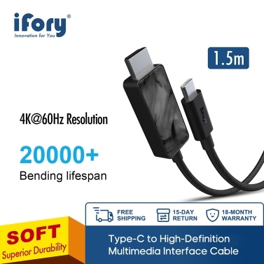 High-Definition Multimedia Interface Cable Digital High Definition Data Cable 4K@60Hz Laptop TV LCD Monitor TV Box Cable 1.5M