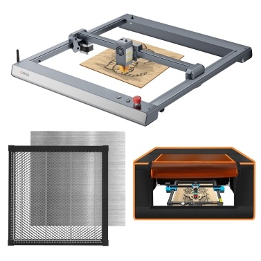Ortur Laser Master 3 10W Laser Engraver with Two Trees 740x700x400mm Laser Engraver Protective Box and 400x400mm Honeycomb Working Table