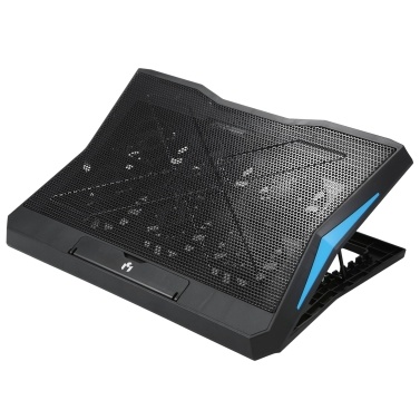 Foldable Laptop Cooler 6-fan Laptop Cooling Stand Low Noise with 6-level Adjustable Height Dual USB Ports Wide Compatibility