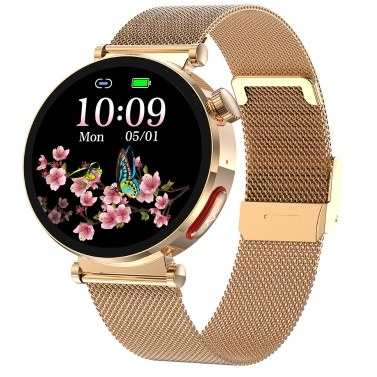 Smart Watch 1.27-inch 360*360 High-Clear Screen Sports Health Monitoring Sleep Monitor Watch IP68 Waterproof BT5.2 S0S Emergency Call Function Long Usage Time Multi-sport Modes for Women Health Monito