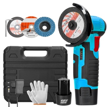 19500rpm Electric Grinding Machine Multifunctional Angle Grinder + 75mm Diameter 10mm Bore Cutting Disc +75mm Diameter 10mm Bore Polishing Disc