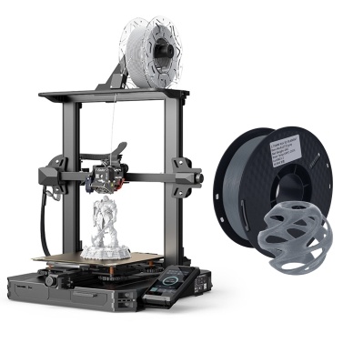 Creality Ender-3 S1 Pro 3D Printer Automatic Leveling 220*220*270mm Build Size + KINGROON 3D Printer PLA Filament 1KG 1.75mm High Quality 3D Printing Material +/-0.02mm Standard 1 Rolls - Grey