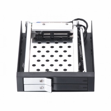 2.5 inch Internal Dual Slot Tool-free Hard Disk Rack Support Two 2.5 inch SATA HDD/SSD Safety Lock Design Support Hot Plug