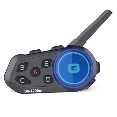 Motorcycle BT Headset, Motorcycle Helmet Intercom, BT Connection Stereo Music Intelligent Noise Reduction Voice Prompt 500M Double Intercom, Intelligent Noise Reduction, FM Radio Long Battery Life for