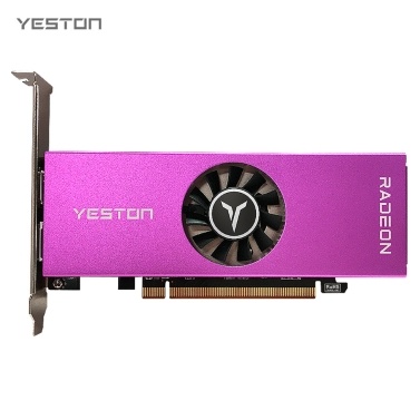 Yeston RX6400-4GD6 LP Graphics Card 4G/64bit/GDDR6 Memory 2039-2321MHz Core Frequency 4K Resolution Single Cooling Fan HD+DP Output Ports
