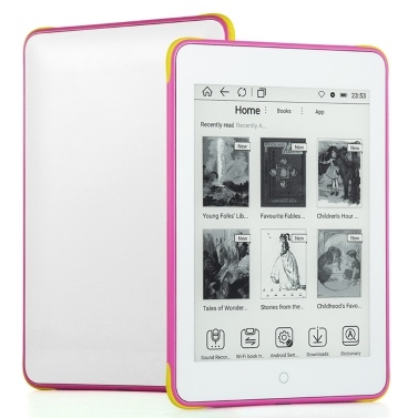 S62 Color E-Book Reader 6" Eye-Friendly Display E-Reader Lightweight Epaper Tablet for Extracurricular Learning Audio Video PDF Reader