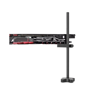 GM961 Aluminum Vertical Graphics Card Holder Single Support Jack Bracket Desktop PC Case Video Card Stand Cooling Bracket Black