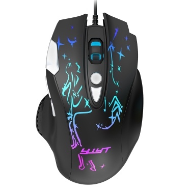 YWYT G855 Wired Optical Mouse 8 Button LED backlight Effect Ergonomic 4-level DPI Adjustable Gaming Office Mouse