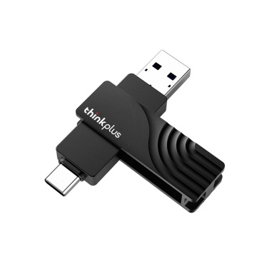 Lenovo thinkplus TSU301 256GB Type-C USB3.1 Gen2 High-speed U Disk Dual-port Mobile Phone Computer Metal USB Flash Drive Black