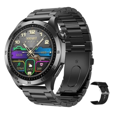 Smart Watch 1.43-inch High-Clear Screen Sports Health Monitoring Sleep Monitor Watch IP68 Waterproof BT5.2 S0S Emergency Call Function Long Usage Time Multi-sport Modes for Men Women Health Monitor Wa