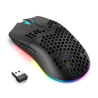 Wireless Gaming Mouse 3-Mode BT 5.3 + 2.4G + USB-C Colourful LED 800-3600 Movement Speed Rechargeable Wireless Mouse for Laptop Computer