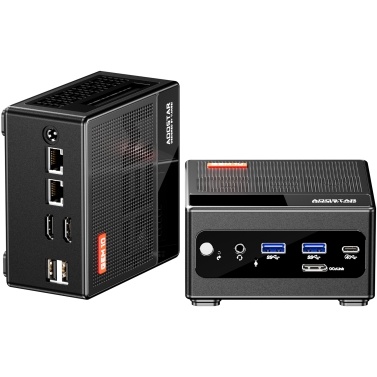 AOOSTAR Mini PC Windows 11PRO 32G LPDRR5 RAM 512G SSD, Mini Desktop Computer AMD Ryzen™ 7 6800H Processor, 8 Cores 16 Threads, Adjustable BIOS WIFI6 BT5.2 Dual 2.5G LAN Ports USB3.2, Support 4K@120Hz 