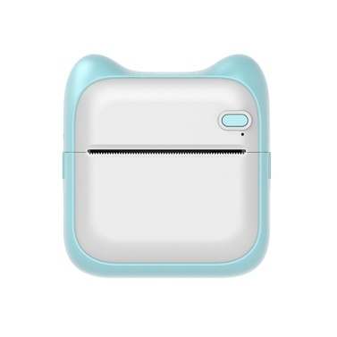 Portable Pocket-size Printer Wireless BT Thermal Printer Simple Operation Support Photo Notes Errors Text Memo Printing Blue