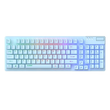 AJAZZ AF981 Wired Keyboard RGB Gaming Keyboard with 19-Key Anti-Ghosting Metal Base Ergonomic Design Volume Control