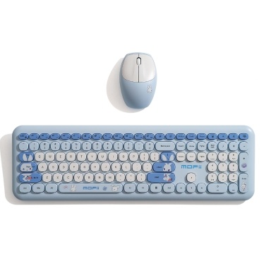 Mofii Wireless Keyboard and Mouse Set 110-Key Full Size Ultra-Slim 2.4GHz 1200 Movement Speed USB Ergonomic for Office Laptop