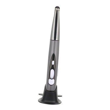 2.4G Wireless 3-Level Adjustable 800/1200/1600CPI Optical Touch Pen Mouse with Web Scrolling for PC Computer Desktop Notebook Laptop (Grey)