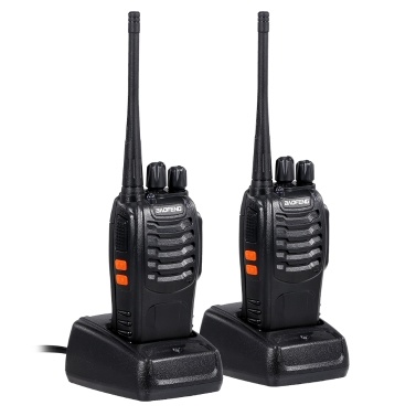 BAOFENG BF-888S UHF 400-470MHz FM Transceiver Two-way Radio Portable Handheld Walkie Talkie Long Distance 2PCS EU Plug