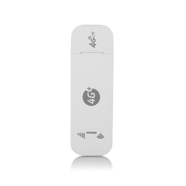 4G LTE USB Modem Mobile WiFi Hotspot with SIM Card Slot 150Mbps DL 50Mbps UL Max 10 Devices External Antenna Ports White, EU Version