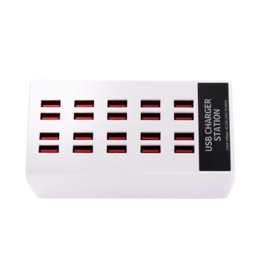 100W USB Charging Station USB Plug Charger 20-port Desktop Charger Compatible with IOS & Android System And iPhone/Huawei/Xiaomi/Samsung/OPPO/VIVO