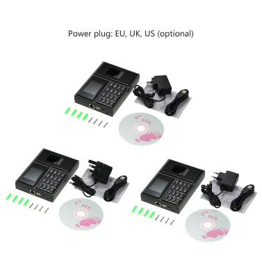 Intelligente biometrische Fingerabdruck-Passwort-Anwesenheits-Maschine Mitarbeiter Checking-in Recorder 2.4 Zoll TFT LCD Bildschirm DC 5V Zeiterfassung Uhr