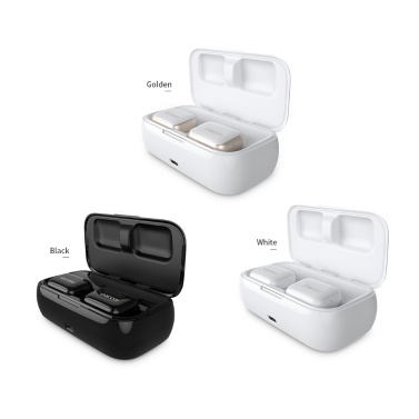 Dacom BT Kopfhörer Drahtlose Ohrhörer Stereo Sound Headset mit 2200 mAh Akku-Ladekoffer Wasserdichtes Rauschunterdrückungskopfhörer mit Sportohren Hängen (Schwarz)