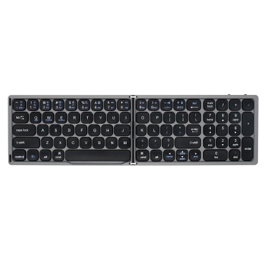 Foldable BT Wireless Keyboard Portable Keyboard Pocket-size Keyboard Support Android Windows IOS Smartphone and Tablet Grey