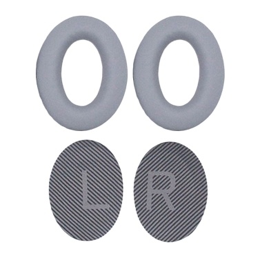 Head-mounted Headset Memory Foam Ear Cushions Replacement Soft Breathable Ear Pads Compatible with Bose QC25 QC15 QC35 Silver Grey