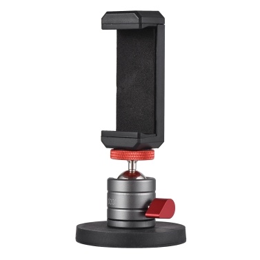 Andoer Mini Ball Head 360° Rotatable Ballhead Tripod Mount Aluminum Alloy with Magnetic Base Phone Holder