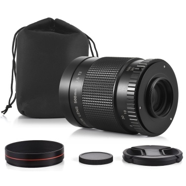 500mm F/7.5 Telephoto Reflex Mirror Lens T-Mount Replacement for Canon Nikon Sony Fujifilm Olympus DSLR Cameras