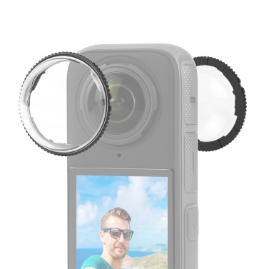 PULUZ PU989T Panoramic Camera Lens Guards Lens Protective Cover Transparent Lens Cap Replacement for Insta360 X4 Accessories