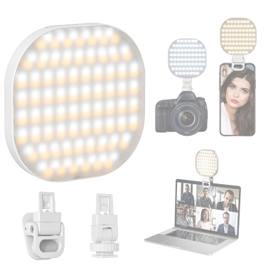 XJ78 Rounded LED Video Light Video Conference Light for Computer Tablet Mobile Phone DSLR Camera LED Fill Light