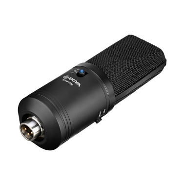 BOYA BY-M1000 Professionelles Großmembran-Kondensatormikrofon Podcast-Mikrofon-Kit Unterstützung für Nieren- / Rundstrahl- / bidirektionale Mikrofone mit doppeltem Popfilter-XLR-Kabel für Singer Vocals Podcaster Home Studio Voice-Over-Aufnahme