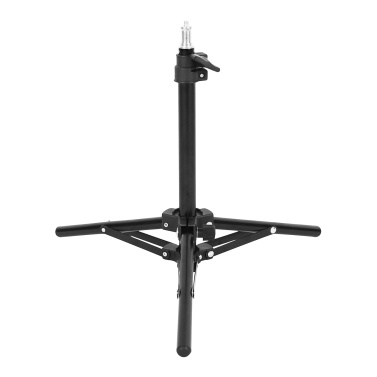 Adjustable Video Light Stand Tripod Stand 2-section 50cm Payload 1.5KG with Universal 1/4-inch Interface for Video LED Light Phone Holder Camera
