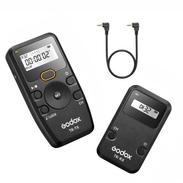 Godox TR Series 2.4G Wireless Timer Remote Control Camera Shutter Remote(Tramsmitter and Receiver)
