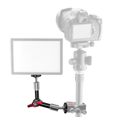 Adjustable Articulating Friction Arm Flexible Extension Bracket Aluminum Alloy with Dual 1/4 Inch Screw 360° Rotatable for Video Monitor LED Light