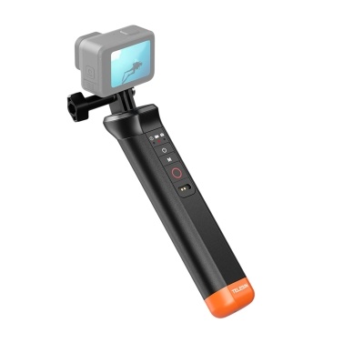 TELESIN Sports Camera Floating Handle Grip with Remote Shutter 15M Waterproof Stick with Wrist Strap Replacement for GoPro Hero 12/11/10/9/8 Action Camera Underwater Diving Pole