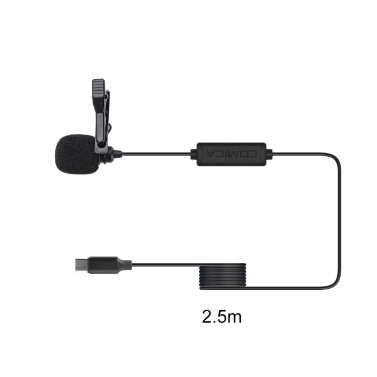 Comica CVM-V01SP(UC) Lavalier Microphone Clip-on Omnidirectional Mic Super Shielding