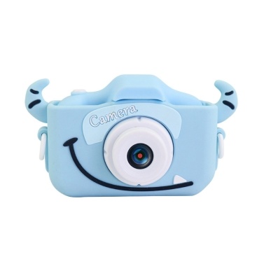 20MP Kids Children Digital Camera 1080P Video Camcorder 2.0 Inches IPS Screen Dual Camera Lenses Anti-Drop Toys for Girls and Boys Built-in Battery with Strap Charging Cable Pink Horn