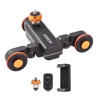 Andoer Motorized Camera Video Dolly with Scale Indication Auto Dolly Motorized Video Slider Skater
