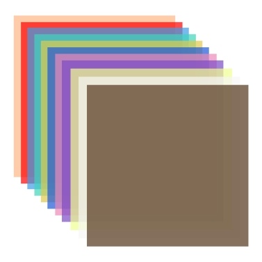 Andoer 11 Colors/set Transparent Gel Lighting Filter 30 * 30cm/ 12 * 12in Coloured Overlays Tinted Correction Gels Light Filters Plastic Sheets for LED Light Studio Flash Strobe DJ Light