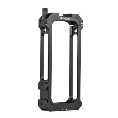 Andoer Sports Camera Video Cage Aluminum Alloy with Dual Cold Shoe Mounts