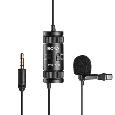 BOYA BY-M1 Pro II Universal Clip-on Microphone Omni-directional Condenser Lapel Mic