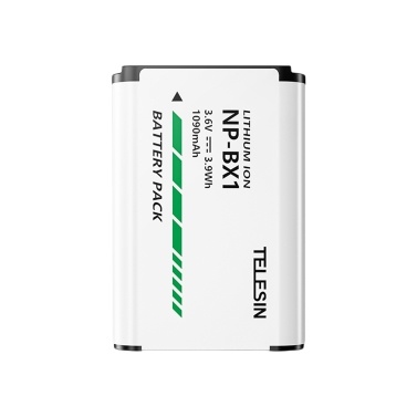 TELESIN NP-BX1 1090mAh Camera Battery Rechargeable Battery with 6 Safety Protections Fast Charging Power Bank Compatible with Digital Cameras Camcorders Sony ZV-1/ ZV1Ⅱ/ RX1R/ RX1/ WX500/ WX700/ WX350